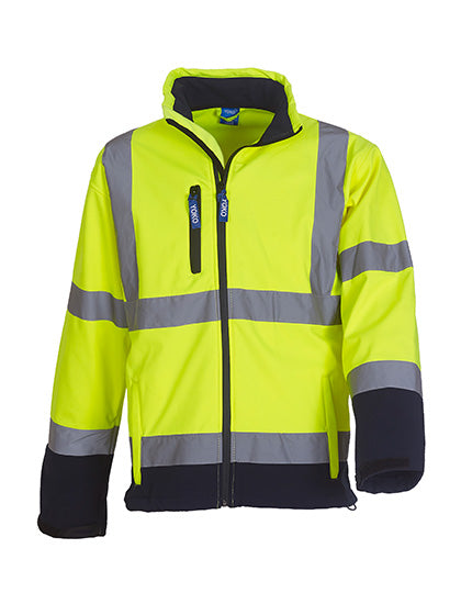 Hi-Vis 2 Bands & Braces Softshell Jacket (YK09)