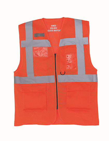 Hi-Vis Top Cool Recycled Open Mesh Executive Waistcoat (YK820)