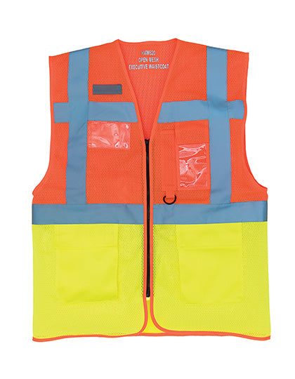 Hi-Vis Top Cool Recycled Open Mesh Executive Waistcoat (YK820)