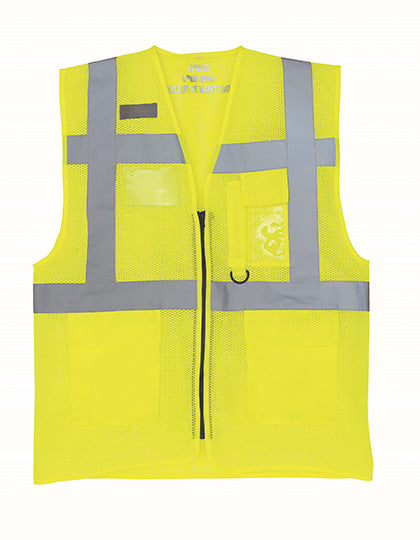 Hi-Vis Top Cool Recycled Open Mesh Executive Waistcoat (YK820)
