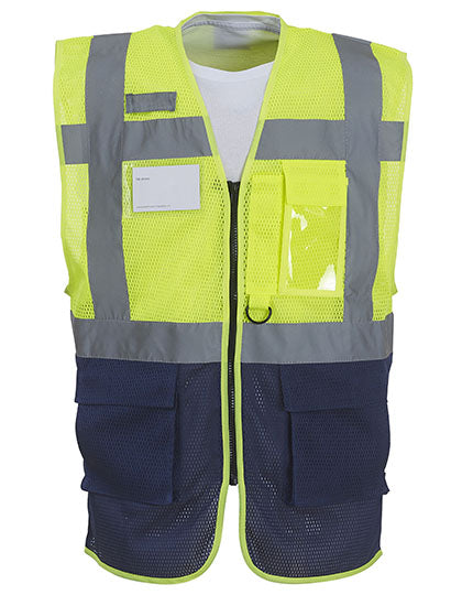 Hi-Vis Top Cool Recycled Open Mesh Executive Waistcoat (YK820)