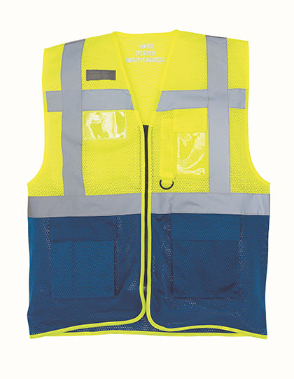 Hi-Vis Top Cool Recycled Open Mesh Executive Waistcoat (YK820)
