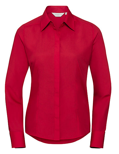 Ladies´ Long Sleeve Fitted Polycotton Poplin Shirt (Z924F)