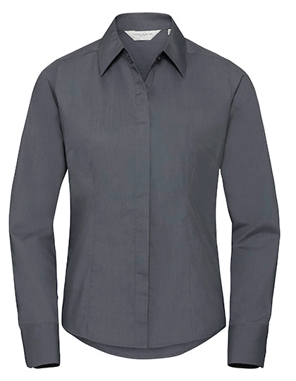 Ladies´ Long Sleeve Fitted Polycotton Poplin Shirt (Z924F)