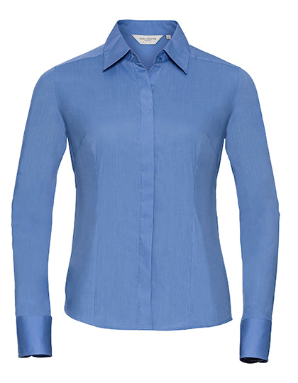 Ladies´ Long Sleeve Fitted Polycotton Poplin Shirt (Z924F)