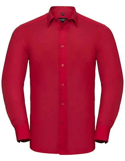 Men´s Long Sleeve Tailored Polycotton Poplin Shirt (Z924)