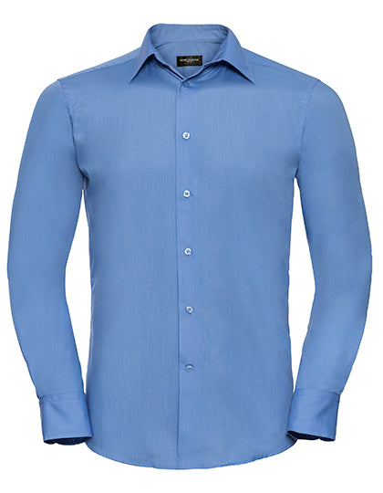 Men´s Long Sleeve Tailored Polycotton Poplin Shirt (Z924)