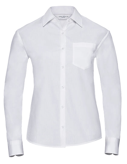 Ladies´ Long Sleeve Classic Pure Cotton Poplin Shirt (Z936F)