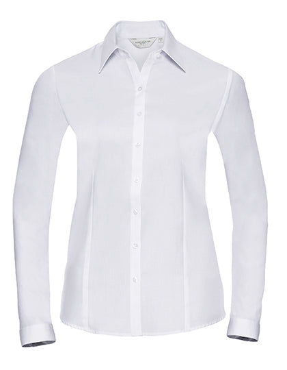 Ladies´ Long Sleeve Tailored Herringbone Shirt (Z962F)