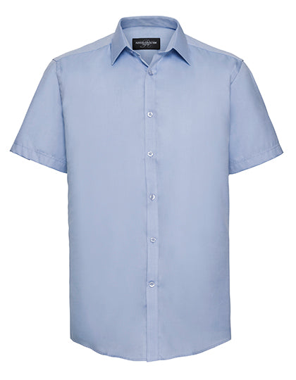 Men´s Short Sleeve Tailored Herringbone Shirt (Z963)