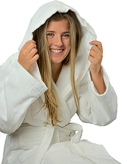 DeLuxe Velour Bathrobe with hood (AR029)