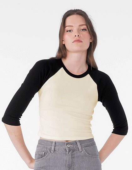 Women´s Micro Rib 3/4 Raglan Baby Tee (BL1200)