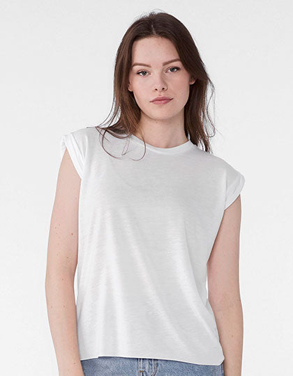 Women´s Flowy Muscle Tee With Rolled Cuff (BL8804)