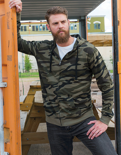 Full Zip Camo Hooded Sweat Jacket (BU8615)