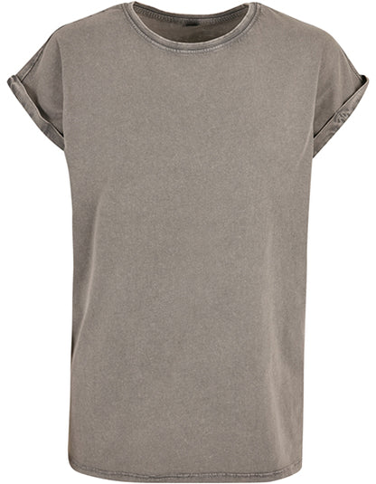 Ladies´ Acid Washed Extended Shoulder Tee (BY053)