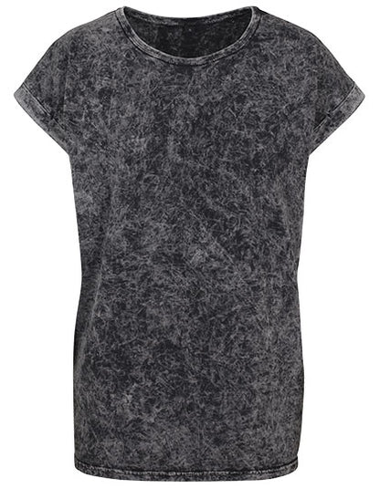 Ladies´ Acid Washed Extended Shoulder Tee (BY053)