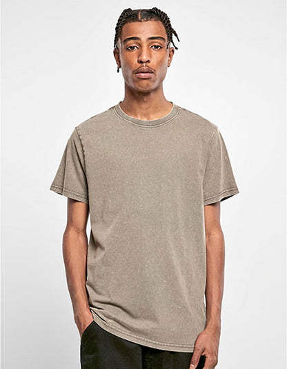 Acid Washed Round Neck Tee (BY190)