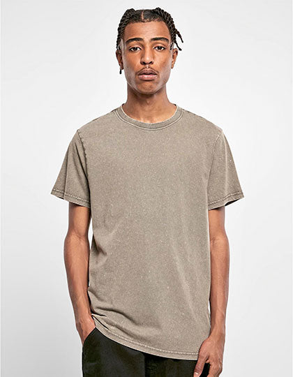 Acid Washed Round Neck Tee (BY190)