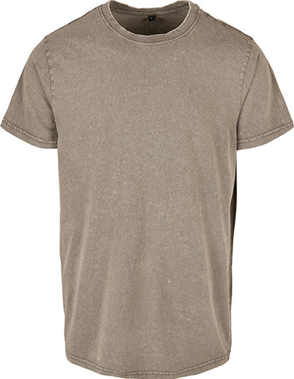 Acid Washed Round Neck Tee (BY190)