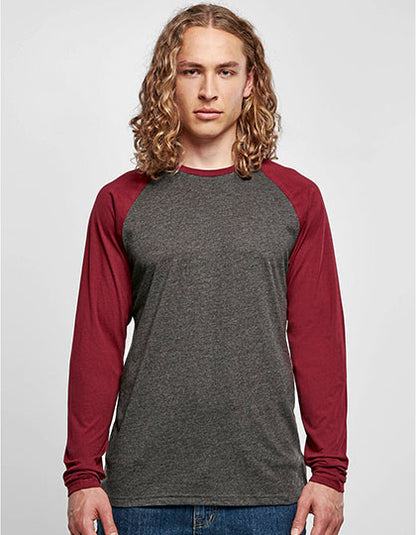 Men´s Contrast Raglan Longsleeve T-Shirt (BYBB023)