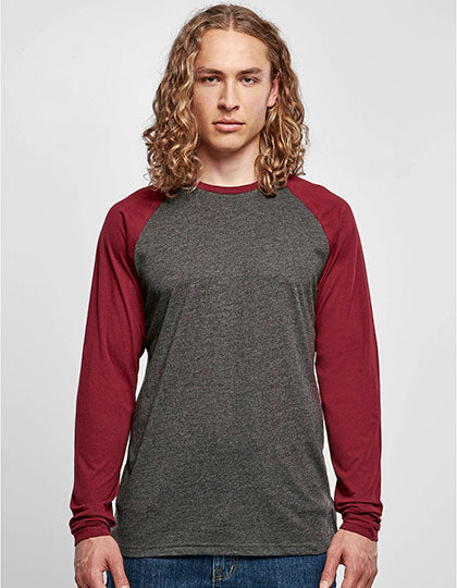 Men´s Contrast Raglan Longsleeve T-Shirt (BYBB023)