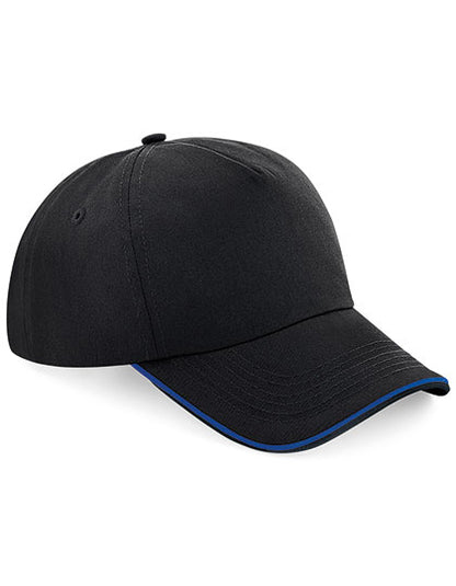 Authentic 5 Panel Cap - Piped Peak (CB25c)