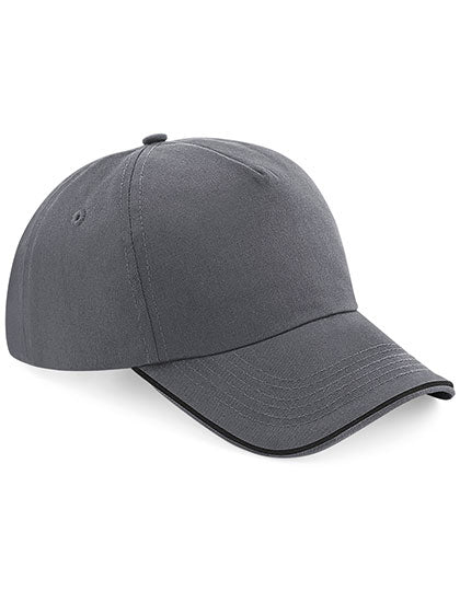 Authentic 5 Panel Cap - Piped Peak (CB25c)