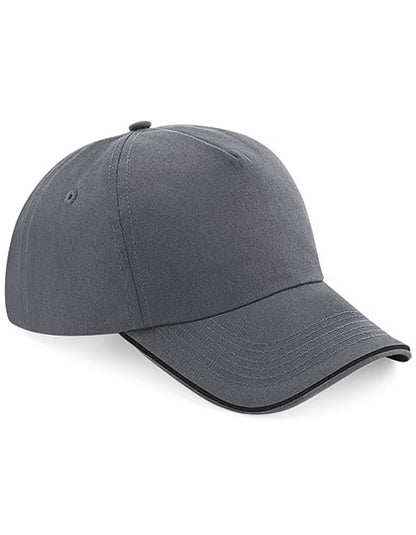 Authentic 5 Panel Cap - Piped Peak (CB25c)