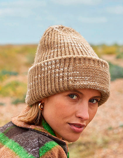 Chunky Knitted Patch Beanie (CB330R)