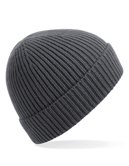 Engineered Knit Ribbed Pom Pom Beanie (CB382)