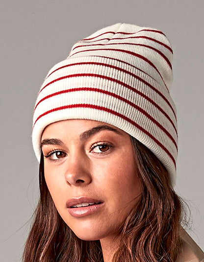 Original Deep Cuffed Striped Beanie (CB39R)
