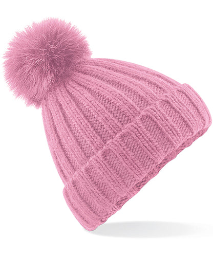 Verbier Faux Fur Pop Pom Chunky Beanie (CB413)