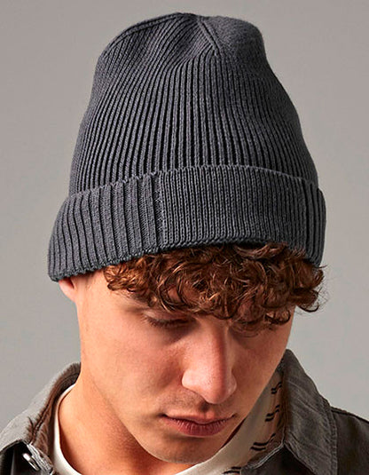 Organic Cotton Engineered Patch Beanie (CB438N)