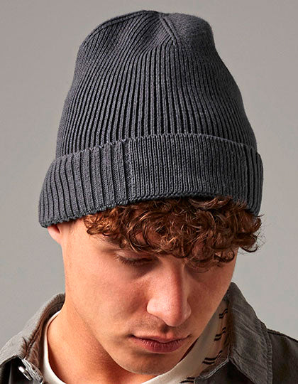 Organic Cotton Engineered Patch Beanie (CB438N)