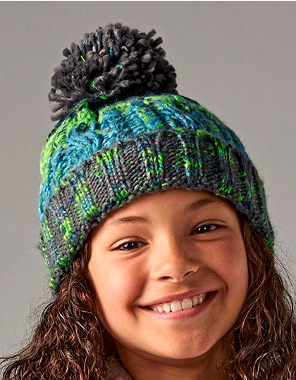 Junior Corkscrew Pom Pom Beanie (CB486b)
