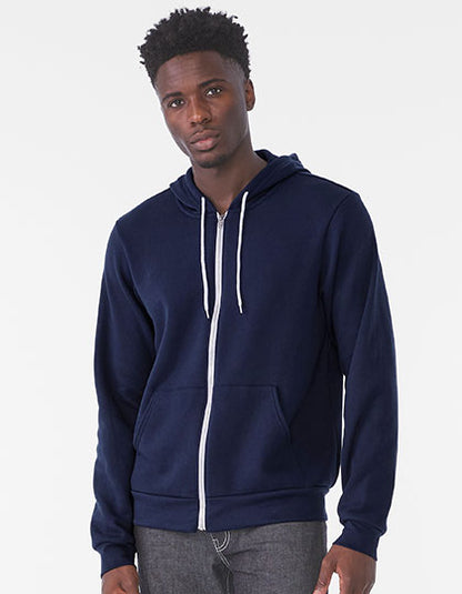 Unisex Poly-Cotton Fleece Full-Zip Hoodie (CV3739)