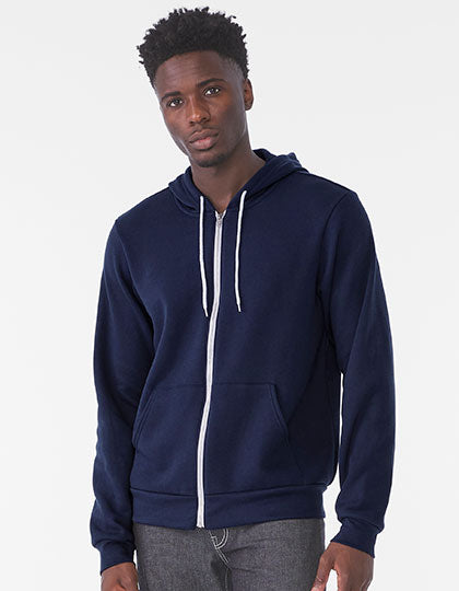 Unisex Poly-Cotton Fleece Full-Zip Hoodie (CV3739)