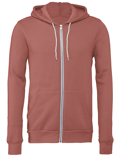 Unisex Poly-Cotton Fleece Full-Zip Hoodie (CV3739)