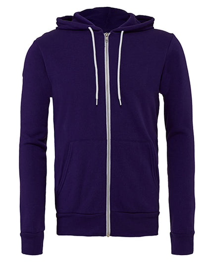 Unisex Poly-Cotton Fleece Full-Zip Hoodie (CV3739)