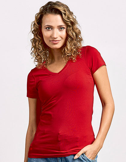 Women´s Slim Fit V-Neck-T (E3086)