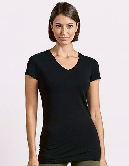 Women´s Slim Fit V-Neck-T Long (E3087)