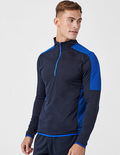 Adults 1/4 Zip Midlayer With Contrast Panelling (FH571)