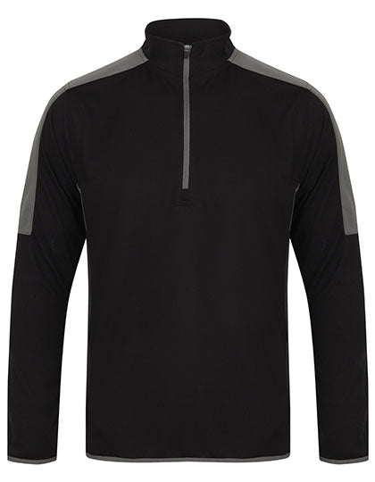 Adults 1/4 Zip Midlayer With Contrast Panelling (FH571)