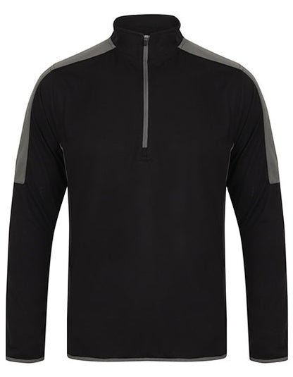Adults 1/4 Zip Midlayer With Contrast Panelling (FH571)
