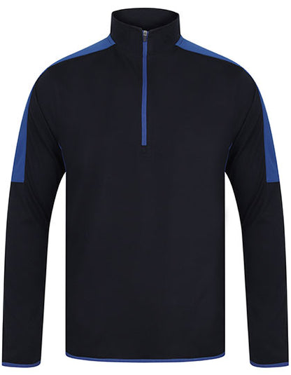 Adults 1/4 Zip Midlayer With Contrast Panelling (FH571)