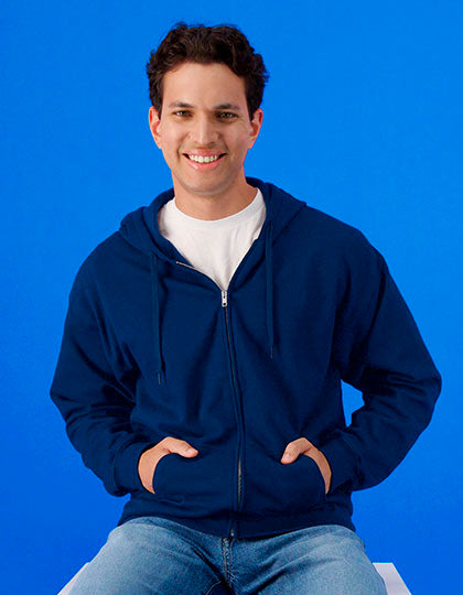 Softstyle® Midweight Fleece Adult Full Zip Hooded Sweatshirt (GSF600)