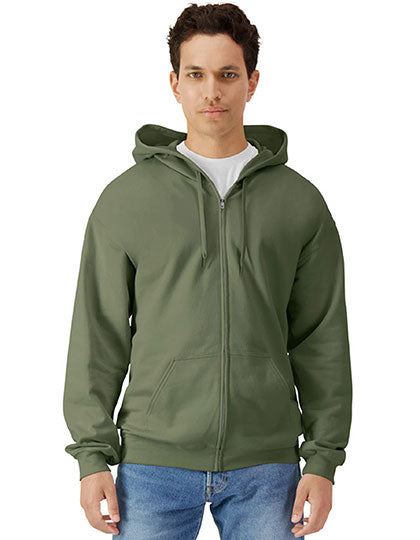 Softstyle® Midweight Fleece Adult Full Zip Hooded Sweatshirt (GSF600)