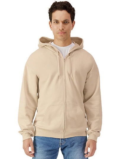 Softstyle® Midweight Fleece Adult Full Zip Hooded Sweatshirt (GSF600)