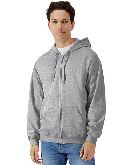Softstyle® Midweight Fleece Adult Full Zip Hooded Sweatshirt (GSF600)