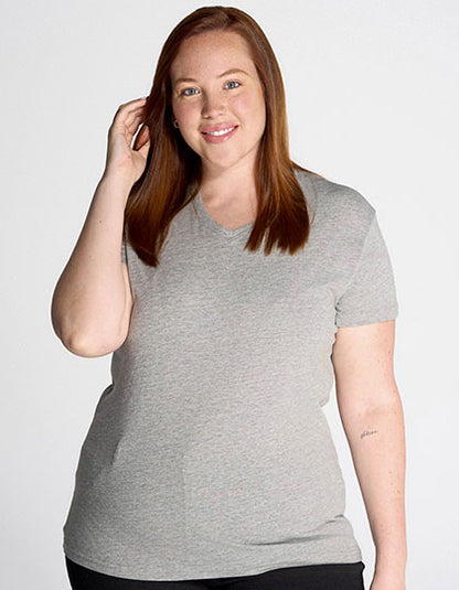 Ladies´ Curves T-Shirt V-Neck (JHK604)